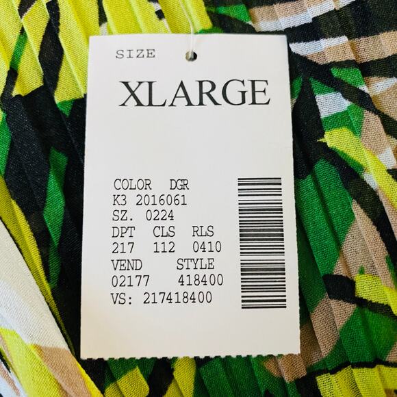 Vintage Fashion Bug Button Down Shirt XL Plants SS Semi Sheer Vacation New - Picture 8 of 11